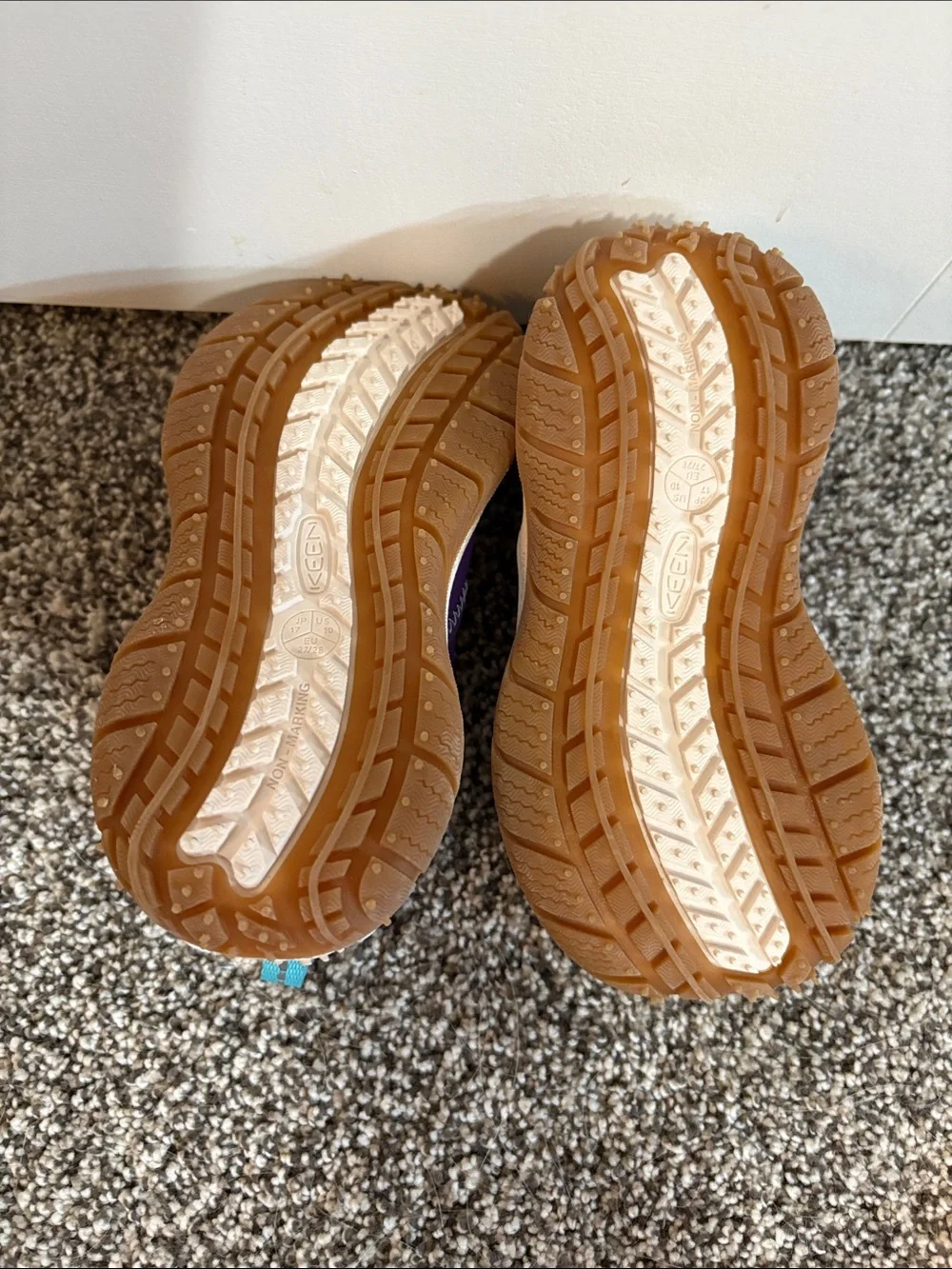 Keen Kids Purple Slip-On Sneakers with Teal Heel Tabs